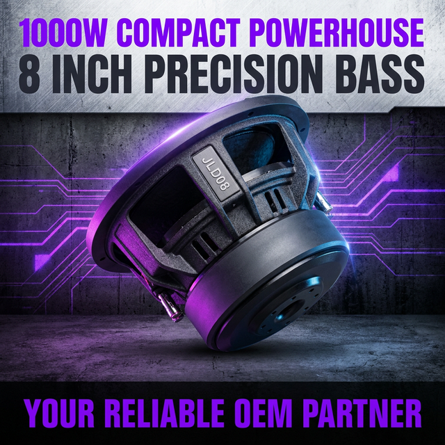 8 Inch High Performance Car Subwoofer 1000W Max Power Bass Woofer Car Audio Speaker with Dual 50oz Magnet OEM Factory Direct