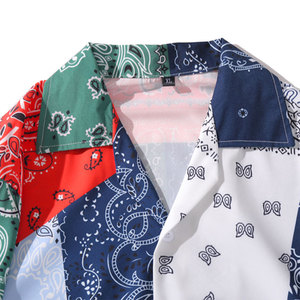 Harajuku Casual Printed Short Sleeve Breathable Woven Mandarin Collar Summer Beach Hawaiian Designer Shirts Custom Printing - Product Image 3