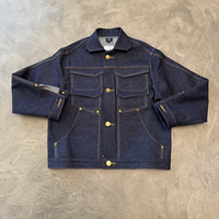 Ensemble en denim brut selvedge personnalisé YAXI OEM, veste et jean droit, indigo foncé, costume deux pièces pour homme