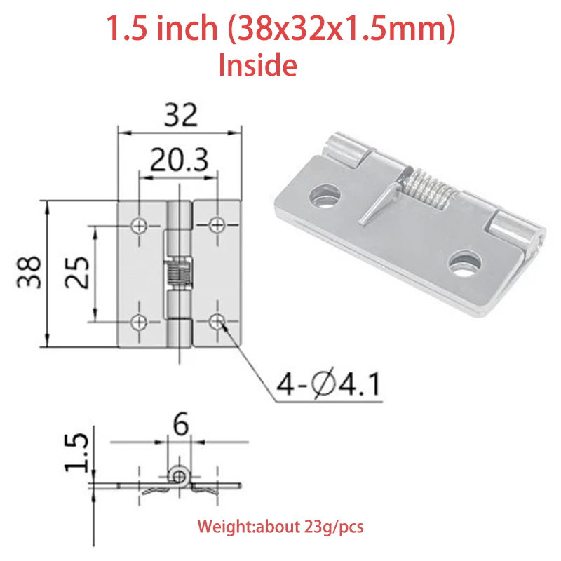 À l'intérieur-1.5 inch (épaisseur 1.5mm)