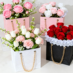 FL03 Custom Logo Flower <strong>Paper</strong> Bags Bouquet Florist Packaging Luxury Flowers Wrapping <strong>Paper</strong> Handbag <strong>Gift</strong> Bag For Plants - Product Image 2