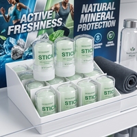 Individuelles Private Label 100% Natürlicher Reiner Salz-Alaun-Kristallstein Alaun-Antitranspirant-Stick Deodorant Antitranspirant-Stick Kristall