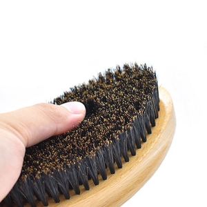 Wooden Boar Bristle <b>Beard</b> Cleaning Brush Natural Wood Men's Grooming Brush for Facial Hair <b>Care</b> - Product Image 3