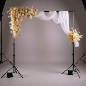 Kit de support de fond photo réglable 8,5 x 10 pieds, trépieds métalliques robustes pour la photographie de studio et de mariage - Product Image 2