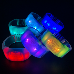 Ucuz Led düğme kontrolü yanıp sönen bileklik bilezik yanar 15 renk LED bileklik - Product Image 6