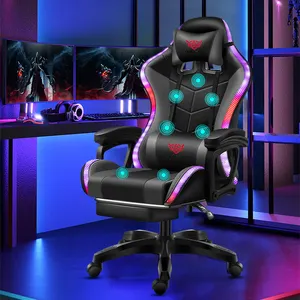 Computer PC Spiel Stuhl Gaming Pu Leder Silla Gamer Massage Racing Gaming Stuhl mit Lichtern und Lautsprechern