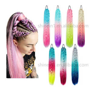 Shinein 24 pouces EZ Tressage Cheveux À La Main <span class=keywords><strong>Crochet</strong></span> Bulle Cheveux Tresses Ombre Couleur Pré Étiré Tressage Cheveux - Product Image 6