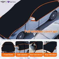 Housse de voiture en PVC, anti-UV, anti-neige, épaisse, style matelassé, anti-grêle, demi-housse pour berlines, SUV, pare-brise avant universel