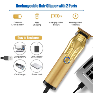 Cortadora de pelo profesional recargable de aluminio, máquina de cortar pelo profesional - Product Image 5