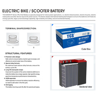 Batterie au plomb sans entretien et longue durée de vie 12V 13AH pour cyclomoteur électrique TCS, la plus vendue