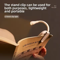Lampe de lecture LED à clipser mini, rechargeable par USB, température de couleur réglable, Lightning Eagle GL-15W noir, 3 options pour la lecture