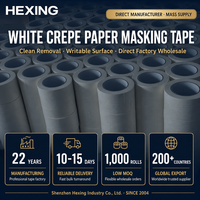Ruban de masquage en papier crépon HEXING, en caoutchouc naturel, sans résidu, pour peintres, peinture murale, emballage, vente en gros