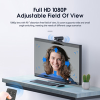 Anywii 2024 Laptop Pc Usb Webcam Autofocus 1080P Lente de alta calidad 1080p Hd Webcam con control remoto