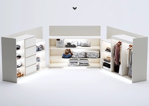 Ensembles de <span class=keywords><strong>chambre</strong></span> à coucher king size Queen <span class=keywords><strong>moderne</strong></span> <span class=keywords><strong>adulte</strong></span> blanc Lit hydraulique en bois relevable avec placard de rangement et escalier - Product Image 4