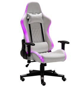 Silla Gaming RGB Minimalista con Masaje, Giratoria 360 Grados, Reposabrazos Ajustables, Cuero PU, Reclinable, Reposapiés y Soporte Lumbar - Product Image 2