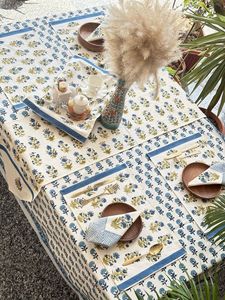 Camino de Mesa Clásico de Estilo Tradicional, Floral, de Algodón, Personalizable, Duradero, Lavable a Máquina, 50D/24F, para Uso Doméstico, Marca Prabhava - Product Image 1