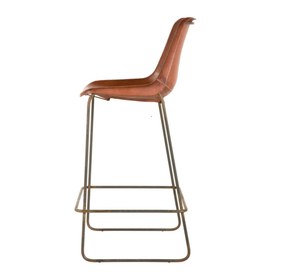 เก้าอี้บาร์สไตล์วินเทจ โครงโลหะ พนักพิงโค้ง แข็งแรง ทนทาน เหมาะสำหรับตกแต่งบาร์สไตล์เรโทรและบ้านสไตล์ฟาร์มเฮาส์ - Product Image 3