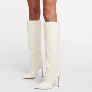 Nuevas Botas de Tacón Alto al Por Mayor, Botas de Piel Sintética con Tacón de Aguja, Zapatos de Moda para Mujer, Otoño Invierno, Uso Diario, Botas Altas Hasta la Rodilla - Product Image 6