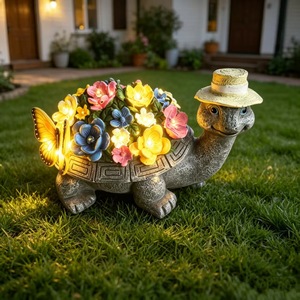 Linterna solar para gatos, luz de jardín de resina para exteriores, lámpara decorativa impermeable para decoración de patio y jardín - Product Image 4