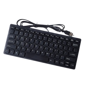 Clavier filaire optique mécanique ultra-fin à 78 touches avec touches multimédias, léger et portable, USB pour PC - Product Image 1