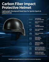 Casque de protection intégral en fibre de carbone 3K ultra-léger, épaisseur 1,8 mm, réglable, résistant aux chocs, équipement de sécurité pour kart