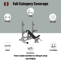 Support de presse pectorale inclinée avec supports en J multi-niveaux et plaques de fixation – Banc de presse inclinée professionnel et durable pour centre de fitness