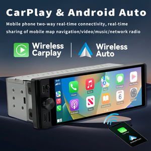 Radio para Auto Android <span class=keywords><strong>de</strong></span> 6.28'' 64G 32G 1Din, Autoradio Android con CarPlay/Android Auto Inalámbrico, GPS, WIFI, DSP, BT, <span class=keywords><strong>Pantalla</strong></span> Incell, Estéreo - Product Image 2
