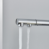 Laiton chromé extractible filtré alibaba robinet de cuisine double poignée eau potable chaude froide 3 voies filtre Purification mitigeurs