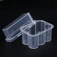 Boîte modulaire transparente en PP de 3 ml, lot de 6, résistante aux chocs, pour flacons de peptides, compatible réfrigérateur, OEM, haute qualité, pour marque de soins personnels