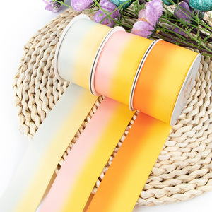 ริบบิ้นผ้าซาตินหน้าคู่4ซม. นุ่มหรูหราจากโรงงานโอเคริบบิ้นผ้าซาตินสีออมเบรทั้งสองด้าน - Product Image 5