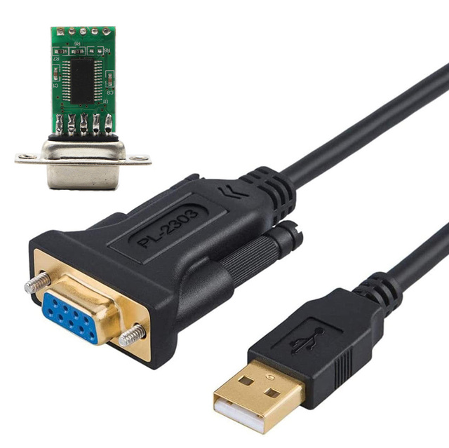 UFRIEND Any Length USB 2.0 Male RS232 Female DB9 Adapter PL2303 Chipset 6.6ft Serial Converter Cable Laptop Use AC Brand New