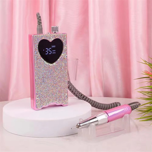 Perceuse à ongles à forte puissance avec logo personnalisé 35000 tr/min perceuses à ongles professionnelles rechargeables au design diamant - Product Image 6