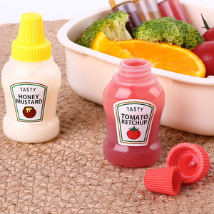 Bouteille à épices portable pour la cuisine, mini-bouteille de ketchup, petit pot portable, vaporisateur de sauce soja pour salade, bouteille de ketchup, <span class=keywords><strong>miel</strong></span>, <span class=keywords><strong>moutarde</strong></span> - Product Image 2
