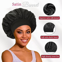 Gorro de Dormir Extra Grande de Satén para Mujer, Gorro Sedoso para Tratamiento Diario del Cabello, Nueva Bandana Deportiva para Verano, Gorro de Ducha