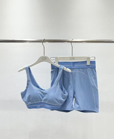 Ensemble de fitness 2 pièces pour femme de marque personnalisée : tenue de sport, de yoga et de fitness avec logo, shorts respirants