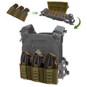 Gilet tactique LUPU avec double porte-chargeur, poche Molle pour la chasse, poche pour chargeur de <span class=keywords><strong>sécurité</strong></span>, fabriqué en tissu Oxford - Product Image 1