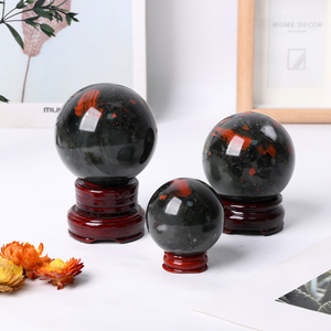Hot Sale Hand Polished <b>Crystal</b> Sphere Natural African Blood Stone Sphere <b>Ball</b> for Decoration - Product Image 2