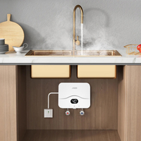 Chauffe-eau électrique instantané personnalisé 220V avec affichage numérique LED 6000W sans réservoir pour cuisine, chauffe-eau instantané sous évier
