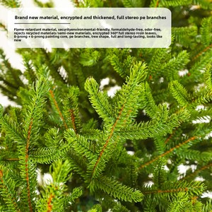 <span class=keywords><strong>Sapin</strong></span> de Noël artificiel transfrontalier en PE ignifuge, éclairé, de luxe, entièrement tridimensionnel - Product Image 3