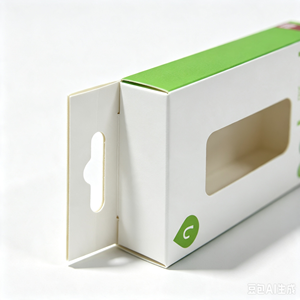 Boîte en papier blanc personnalisée pour câble Type-C Lightning, emballage en carton écologique avec fenêtre transparente en PVC et impression de logo - Product Image 5