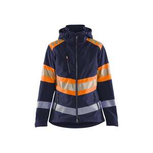 BLAKLADER - 440425138953L Veste softshell haute visibilité pour femme Bleu marine/Orange-EAN 7330509882221 HI-VIS WORKWEAR - Product Image 1