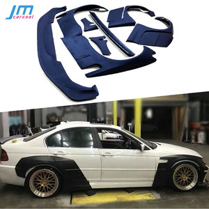 Kit de Carrocería Ancha para BMW E46 Sedán 4 Puertas, Cubierta de Kit de Carrocería de Fibra de Vidrio (FRP), Lip Delantero, Guardabarros Trasero, Alerón de Maletero, Piezas Estilo <span class=keywords><strong>Rocket</strong></span> Bunny - Product Image 1