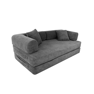 Juego de sofá cama seccional al vacío de espuma de alta densidad para el hogar, muebles de diseño moderno, tela de terciopelo, franela, compresión, madera Modular - Product Image 2