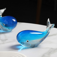 Cadeaux en cristal lumineux, artisanat fait main, animaux marins en verre, baleine, décoration de table, cadeau de mariage, cadeaux de fête, modèle animal