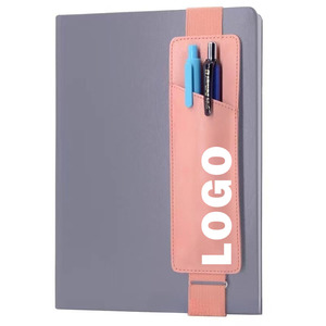 Portalápices con banda elástica ajustable de cuero PU, 1 unidad - Product Image 1