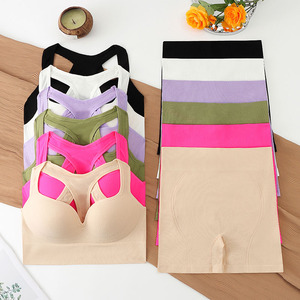 La tuta <span class=keywords><strong>da</strong></span> Yoga senza cuciture <span class=keywords><strong>da</strong></span> <span class=keywords><strong>donna</strong></span> con reggiseno sportivo OEM /ODM ad alta elasticità abbellisce il comfort della schiena e il cuscinetto per il petto staccabile - Product Image 5