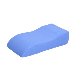 Almohadilla en forma de S para piernas, de tela de algodón azul, para alivio de presión, elevación de extremidades inferiores y masaje saludable - Product Image 1