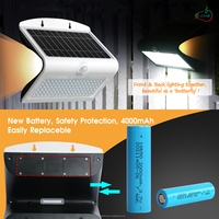 Lampe murale solaire lumineuse avant et arrière 2026, décorative, extérieure, moderne, à LED, pour la vente au détail et en gros