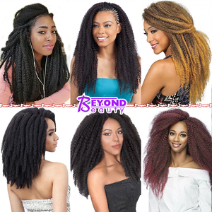 <span class=keywords><strong>Marley</strong></span> Crochet Trecce di Capelli Afro Crespi Intrecciare I Capelli Sintetici Crochet Trecce Estensioni Dei Capelli per Le Donne - Product Image 6