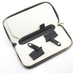 Wholesale Barber Scissors <b>Leather</b> Bag Hair Scissors Case Black Bag for <b>Tools</b> Scissors - Product Image 2